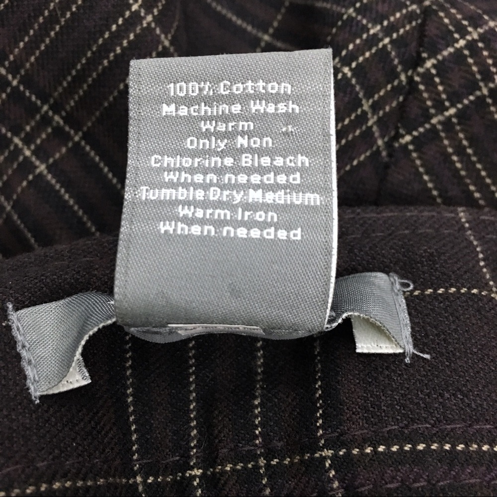 ANN TAYLOR Pencil Skirt Plaid Petite Buttons Dark Academia Schoolgirl Size 00P - Picture 7 of 8